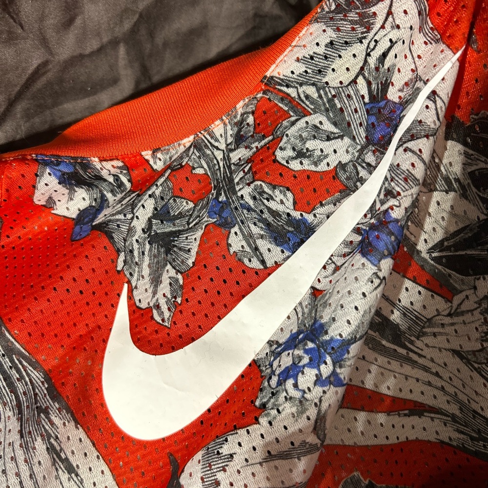 Nike Red Floral Athletic Top  ‘plus size’